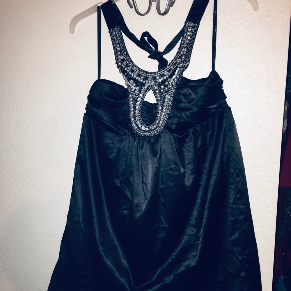 Bedazzled Black Sexy Dress